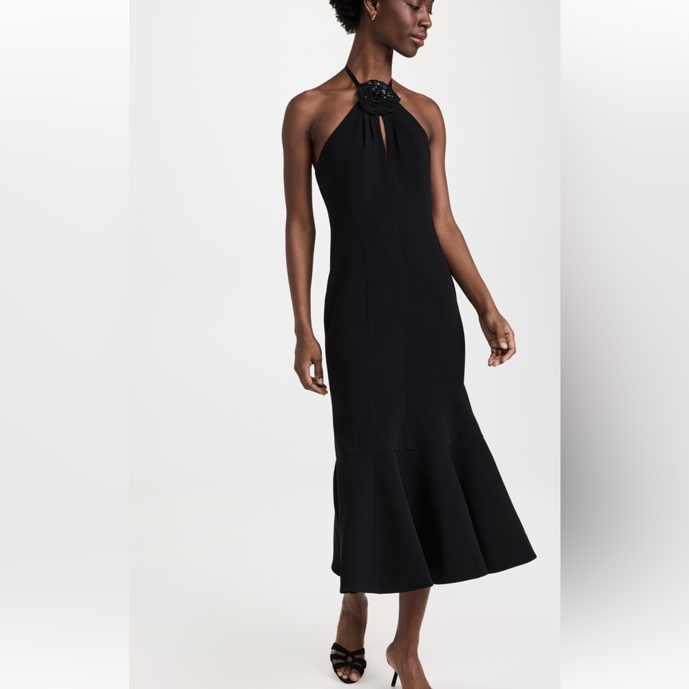 NWT Cinq a Sept Jennie Black MIDI dress size 4